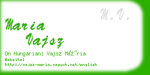 maria vajsz business card